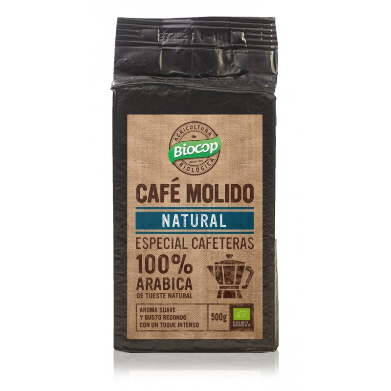 Café molido 100% Arábica Biocop 500 g, cafe arabica molido - ambc